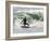 Surfer Goes Right at Tamarack Surf Beach, Carlsbad, California, USA-Nancy & Steve Ross-Framed Photographic Print