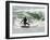 Surfer Goes Right at Tamarack Surf Beach, Carlsbad, California, USA-Nancy & Steve Ross-Framed Photographic Print