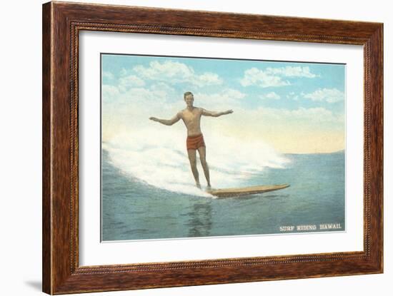 Surfer, Hawaii-null-Framed Art Print