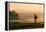 Surfer In Santa Cruz, CA-Justin Bailie-Framed Premier Image Canvas