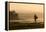 Surfer In Santa Cruz, CA-Justin Bailie-Framed Premier Image Canvas