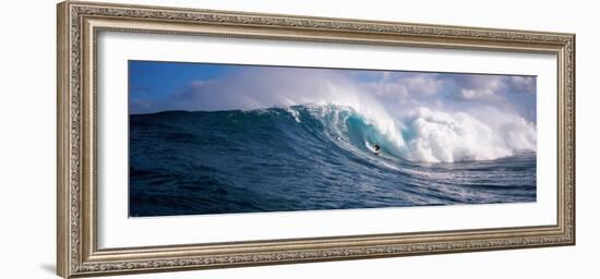 Surfer in the Sea, Maui, Hawaii, USA-null-Framed Photographic Print