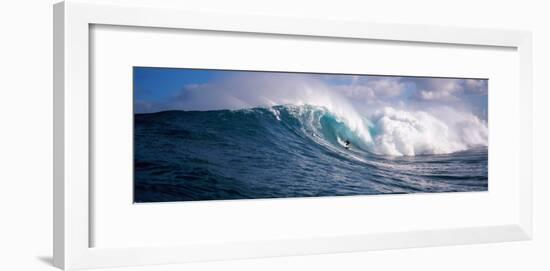 Surfer in the Sea, Maui, Hawaii, USA-null-Framed Photographic Print