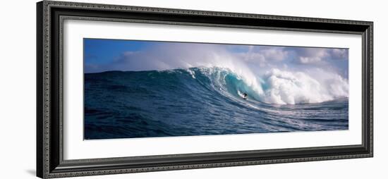 Surfer in the Sea, Maui, Hawaii, USA-null-Framed Photographic Print