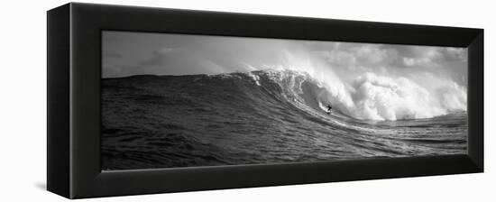Surfer in the Sea, Maui, Hawaii, USA-null-Framed Stretched Canvas