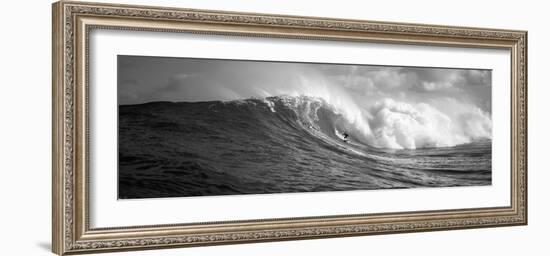 Surfer in the Sea, Maui, Hawaii, USA-null-Framed Photographic Print