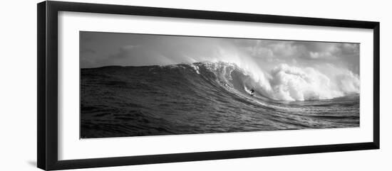 Surfer in the Sea, Maui, Hawaii, USA--Framed Photographic Print