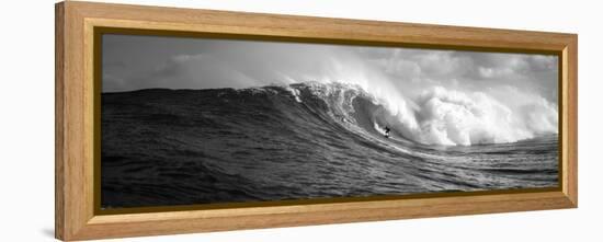 Surfer in the Sea, Maui, Hawaii, USA-null-Framed Premier Image Canvas