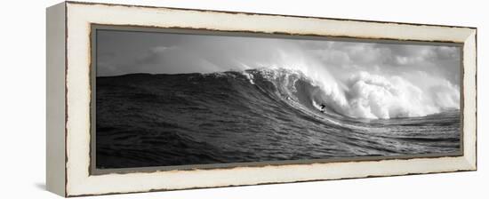 Surfer in the Sea, Maui, Hawaii, USA-null-Framed Premier Image Canvas
