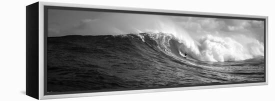 Surfer in the Sea, Maui, Hawaii, USA-null-Framed Premier Image Canvas