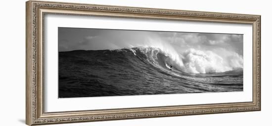 Surfer in the Sea, Maui, Hawaii, USA-null-Framed Photographic Print