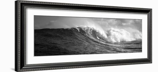 Surfer in the Sea, Maui, Hawaii, USA-null-Framed Photographic Print