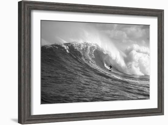 Surfer in the sea, Maui, Hawaii, USA-null-Framed Photographic Print