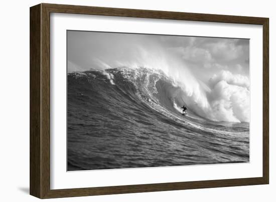 Surfer in the sea, Maui, Hawaii, USA-null-Framed Photographic Print