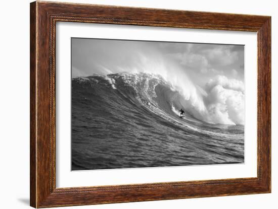 Surfer in the sea, Maui, Hawaii, USA-null-Framed Photographic Print