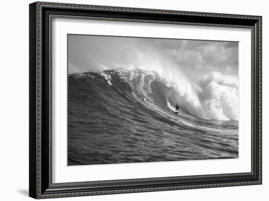 Surfer in the sea, Maui, Hawaii, USA-null-Framed Photographic Print