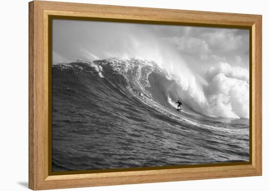 Surfer in the sea, Maui, Hawaii, USA-null-Framed Premier Image Canvas