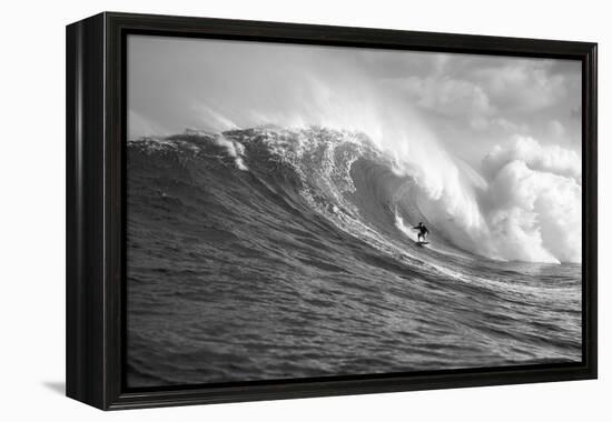 Surfer in the sea, Maui, Hawaii, USA-null-Framed Premier Image Canvas