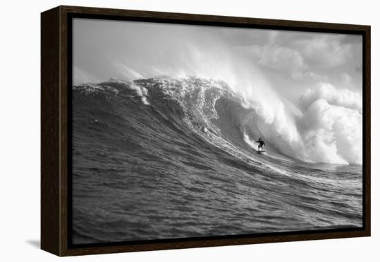 Surfer in the sea, Maui, Hawaii, USA-null-Framed Premier Image Canvas