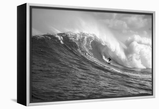 Surfer in the sea, Maui, Hawaii, USA-null-Framed Premier Image Canvas