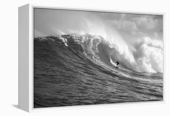 Surfer in the sea, Maui, Hawaii, USA-null-Framed Premier Image Canvas