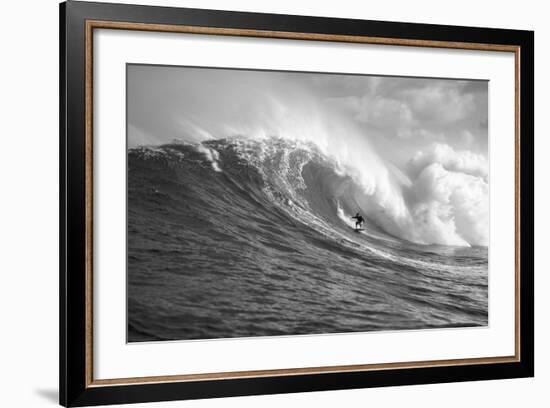 Surfer in the sea, Maui, Hawaii, USA-null-Framed Photographic Print