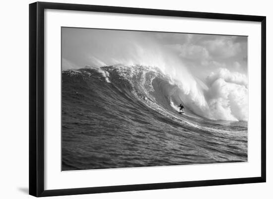 Surfer in the sea, Maui, Hawaii, USA-null-Framed Photographic Print