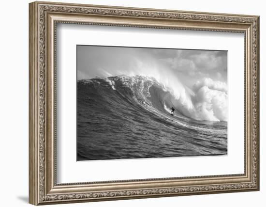 Surfer in the sea, Maui, Hawaii, USA-null-Framed Photographic Print