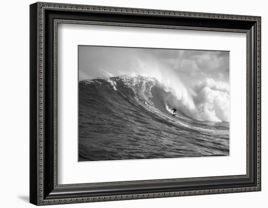 Surfer in the sea, Maui, Hawaii, USA-null-Framed Photographic Print