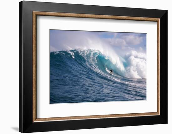 Surfer in the sea, Maui, Hawaii, USA-null-Framed Photographic Print