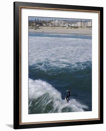 Surfer, Pacific Beach, San Diego, California, United States of America, North America-Ethel Davies-Framed Photographic Print