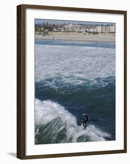 Surfer, Pacific Beach, San Diego, California, United States of America, North America-Ethel Davies-Framed Photographic Print