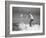 Surfer Riding a Wave While Wearing a Tuxedo-Allan Grant-Framed Photographic Print