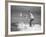 Surfer Riding a Wave While Wearing a Tuxedo-Allan Grant-Framed Photographic Print