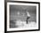 Surfer Riding a Wave While Wearing a Tuxedo-Allan Grant-Framed Photographic Print