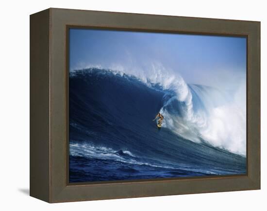 Surfer Riding a Wave-null-Framed Premier Image Canvas