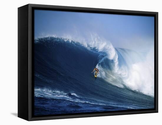 Surfer Riding a Wave-null-Framed Premier Image Canvas