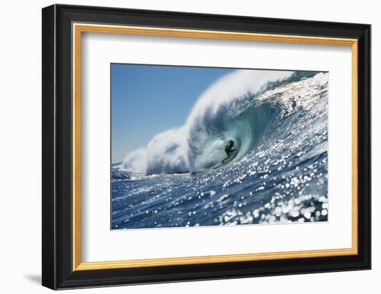 Surfer Riding a Wave-Rick Doyle-Framed Photographic Print