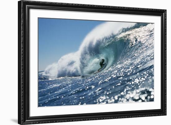 Surfer Riding a Wave-Rick Doyle-Framed Photographic Print