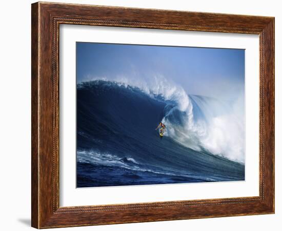 Surfer Riding a Wave-null-Framed Photographic Print