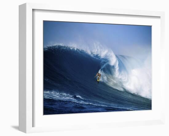 Surfer Riding a Wave-null-Framed Photographic Print