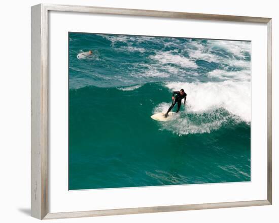 Surfer, St Clair Beach, Dunedin, South Island, New Zealand-David Wall-Framed Photographic Print