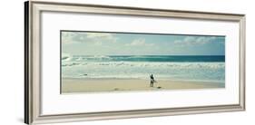 Surfer Standing on the Beach, North Shore, Oahu, Hawaii, USA-null-Framed Photographic Print