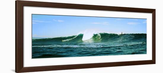 Surfer Surfing in the Ocean, Oahu, Hawaii, USA-null-Framed Photographic Print
