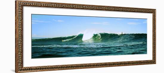 Surfer Surfing in the Ocean, Oahu, Hawaii, USA-null-Framed Photographic Print