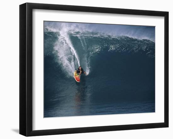 Surfer Surfing-null-Framed Photographic Print