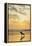 Surfer with Long Board at Sunset on Popular Playa Guiones Surf Beach-Rob Francis-Framed Premier Image Canvas
