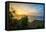 Surfers at sunset in Bali with straw roofed huts, Indonesia, Southeast Asia, Asia-Tyler Lillico-Framed Premier Image Canvas