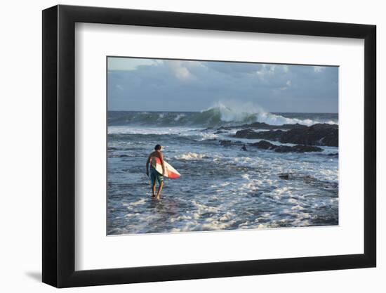 Surfers in the Pacific Ocean, California, USA-Panoramic Images-Framed Photographic Print