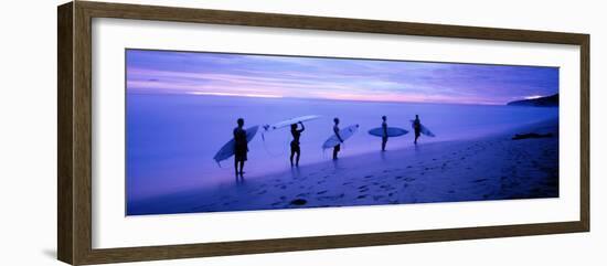 Surfers on Beach Costa Rica-null-Framed Photographic Print